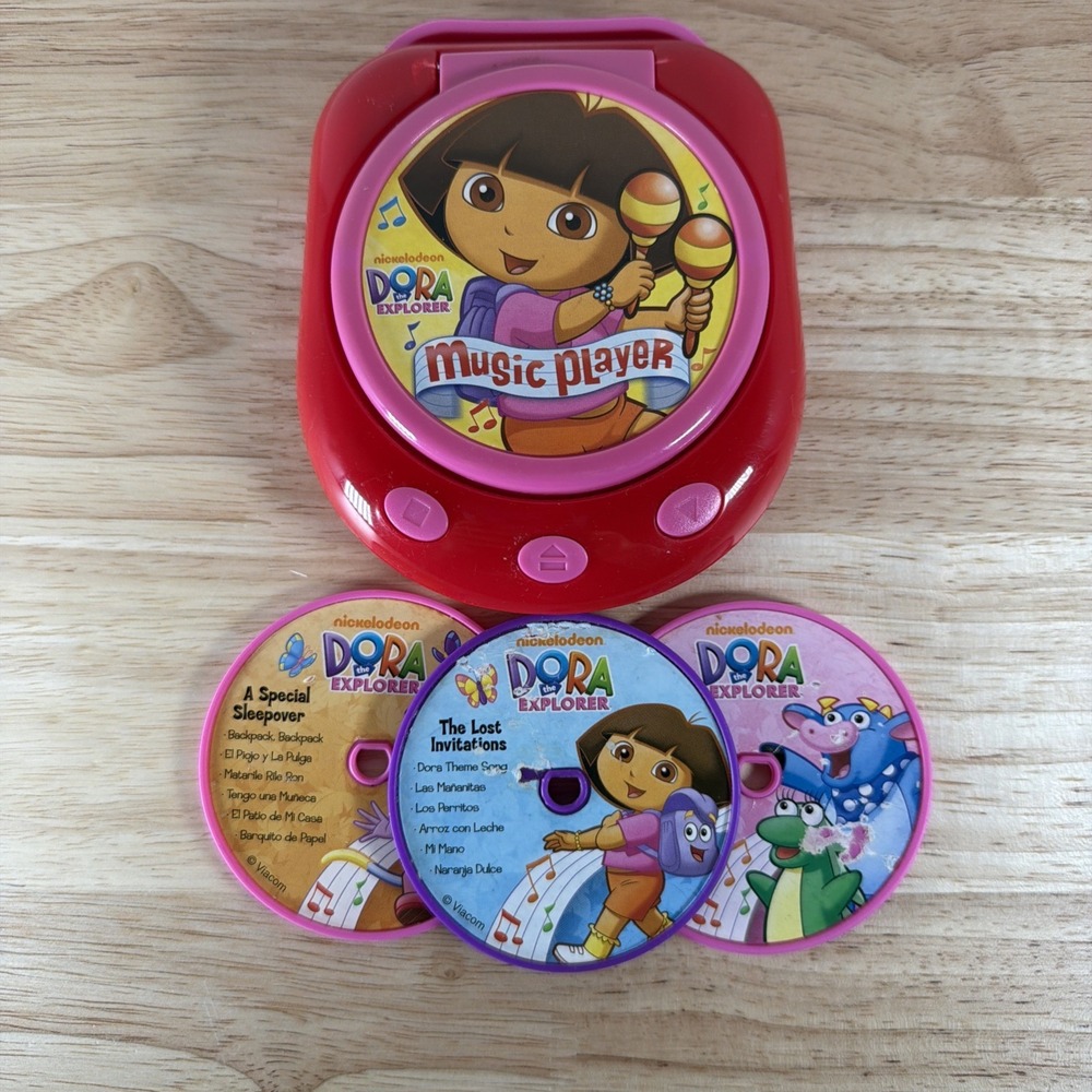 Dora the Explorer Toy Music CD 2004 with 3 CD's Works